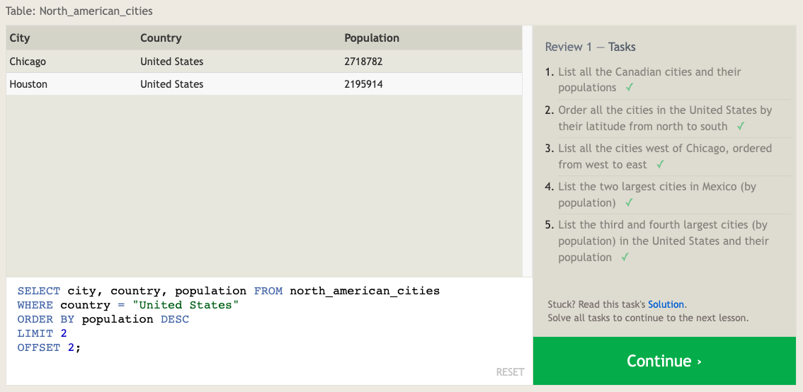 SQL Exercise Five
