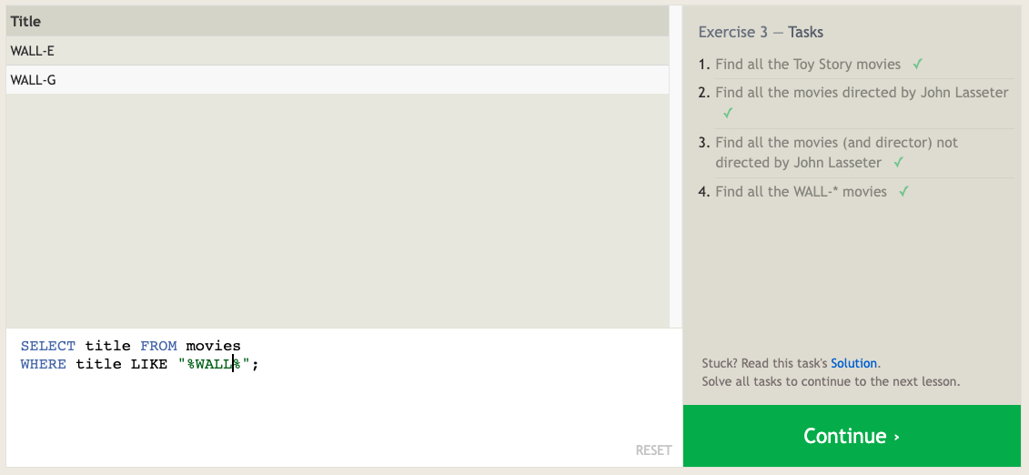 SQL Exercise Three
