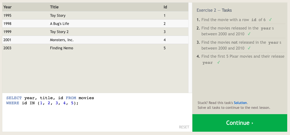 SQL Exercise Two